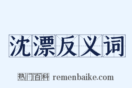 沈漂反义词是什么意思的图片